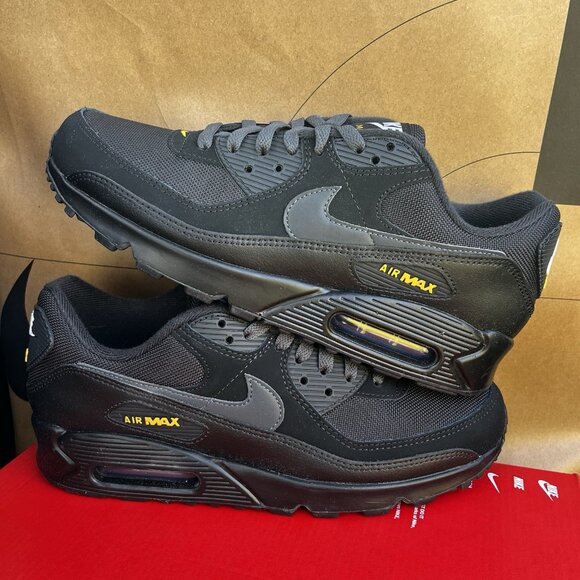 NBY Nike Air Max 90 Anthracite Black Speed Yellow HM0628-001 Men Size 10 main image 8